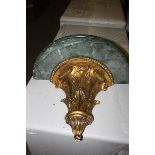 A giltwood wall console with marble top 540mm x 250mm