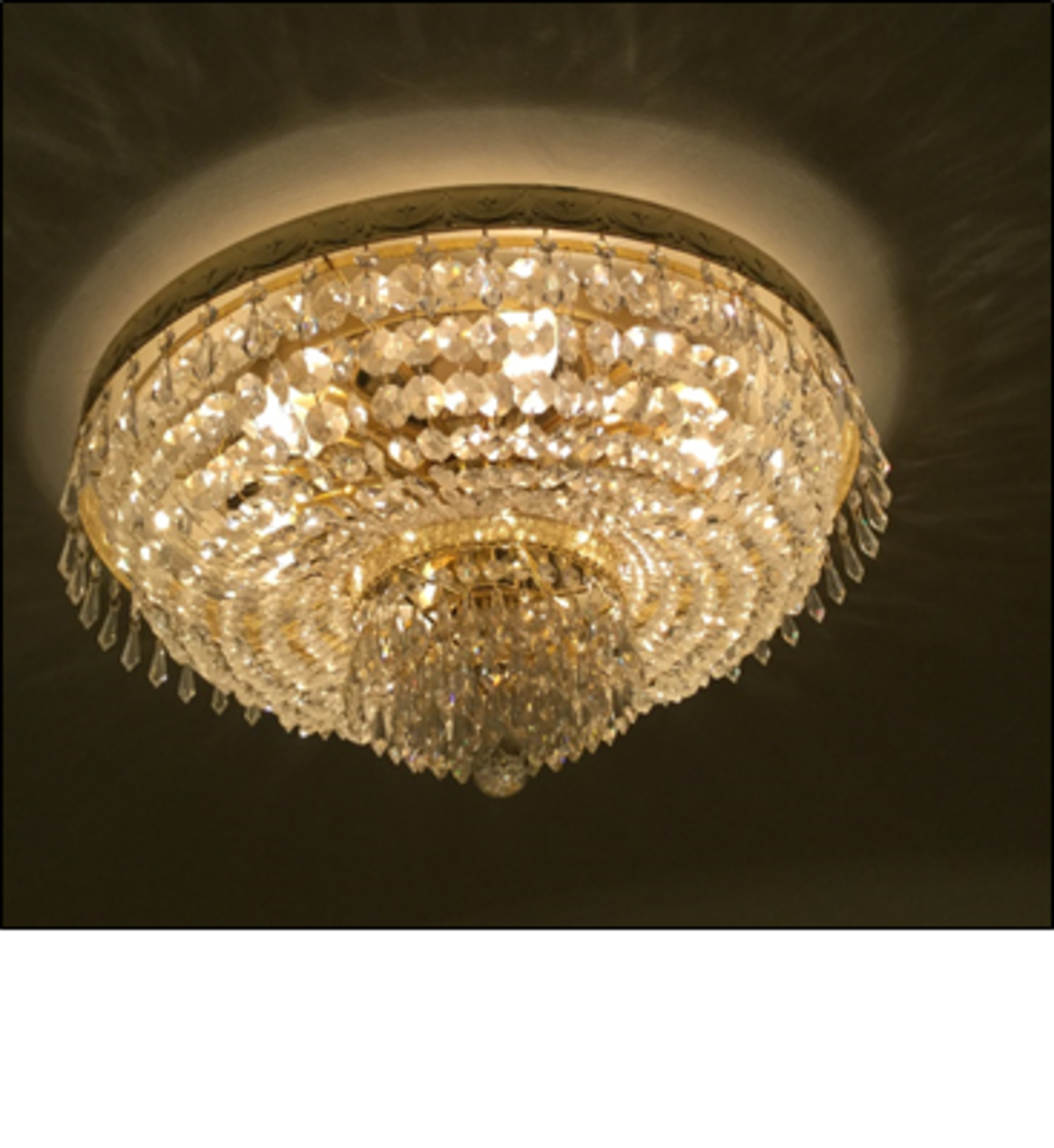 Theresa Crystal Ceiling style ceiling light a stunning French gold finish flush mount with high