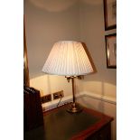 2 x lamps - 1 x large urn style table lamp and 1 x brass swivel arm table lamp