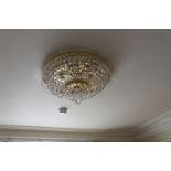 Theresa Crystal Ceiling style ceiling light a stunning French gold finish flush mount with high