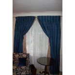Fully lined curtains blue 2300mm drop