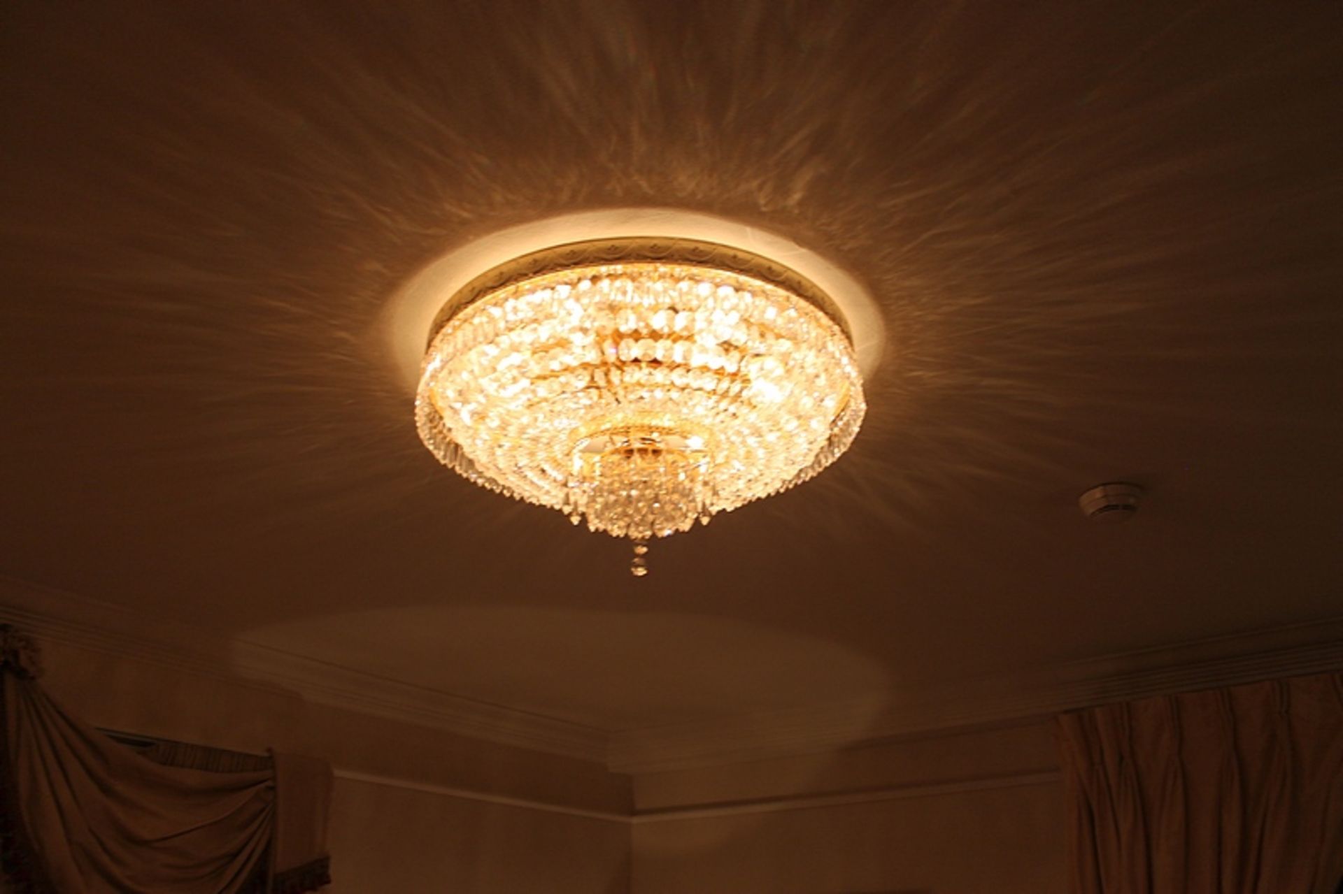 Theresa Crystal Ceiling style ceiling light a stunning French gold finish flush mount with high