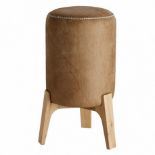 F296 Drum Stool With Reverse Stitching (L) Mohican & Bn.Natural.Oak 6x36x63cm RRP £ 528
