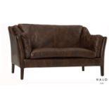 Reggio High Back Sofa 3 Seater Ride.Nut 178x89x85cm RRP £ 3312