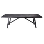 F272 Bleu Nature Stonebark Table Marble Black Wood.Grain & Black Frm L250 P100 H 76 cm RRP £ 3580