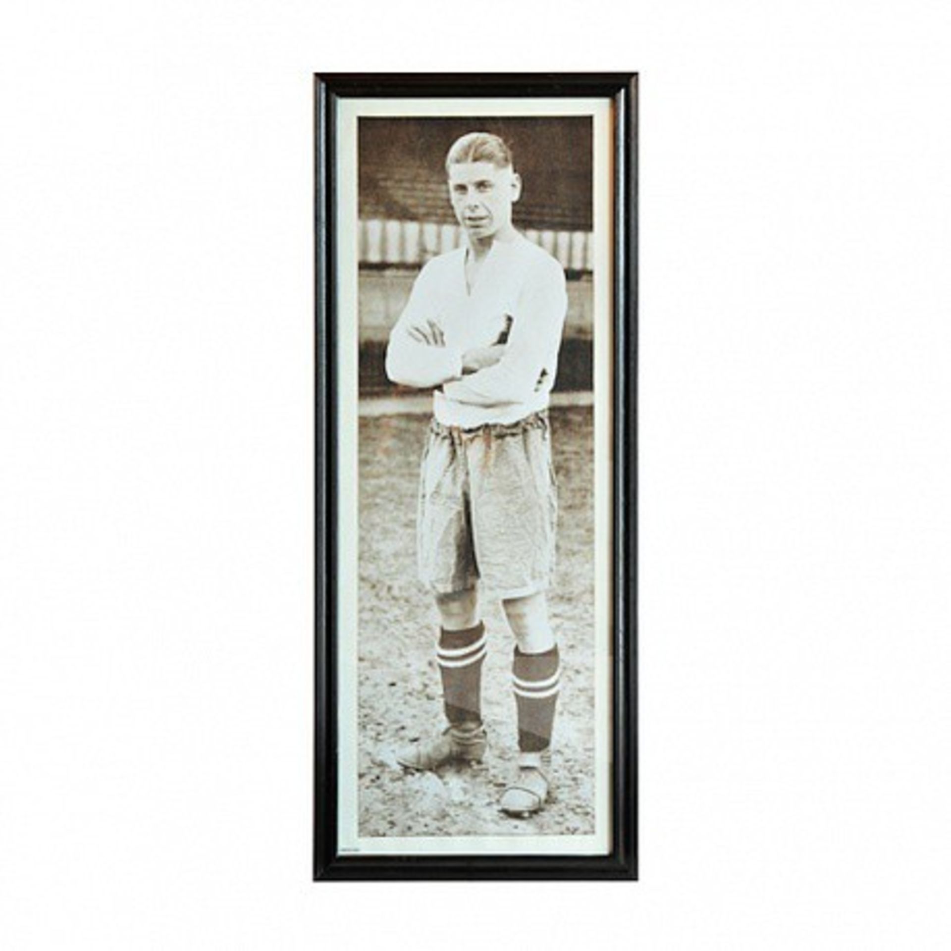 Sporting Footballer Right Art - Artwork (64x161) Black Wood