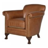 Olivier Easy Chair Rider Nut & Linen Stone & Antique Oak 85x86x81cm RRP £ 1935