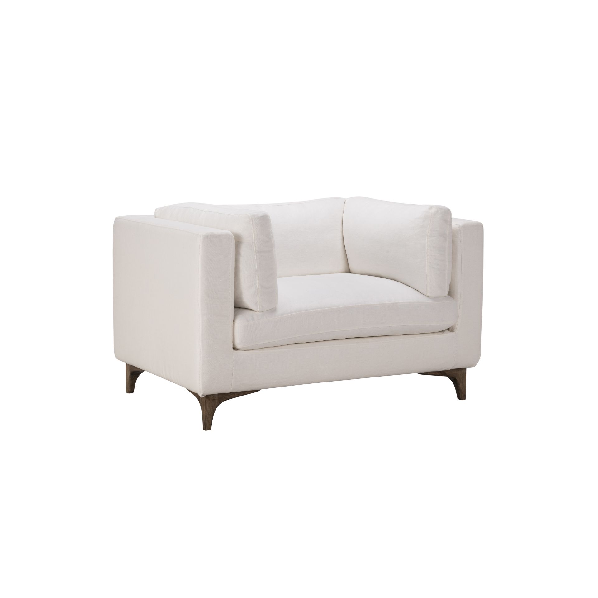 Dwell Sofa 1 Seater Galata Linen White & Weathered Oak 120x85x72cm RRP £ 2700