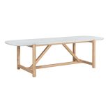 F292 Stoneleaf Dining Table 270cm (L) Marble White Honed 270x95x76cm RRP £ 3837
