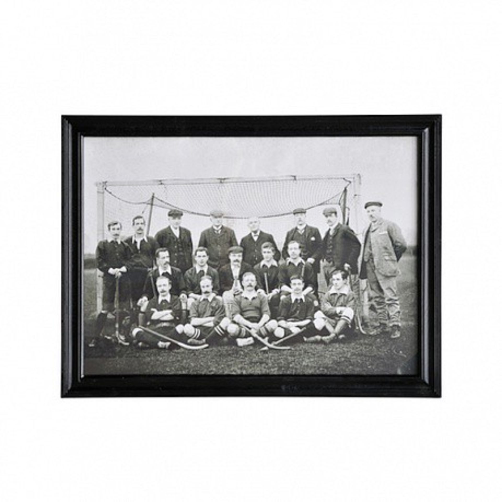 Sporting Field Hockey Team(84x64) Art - Artwork Black Wood