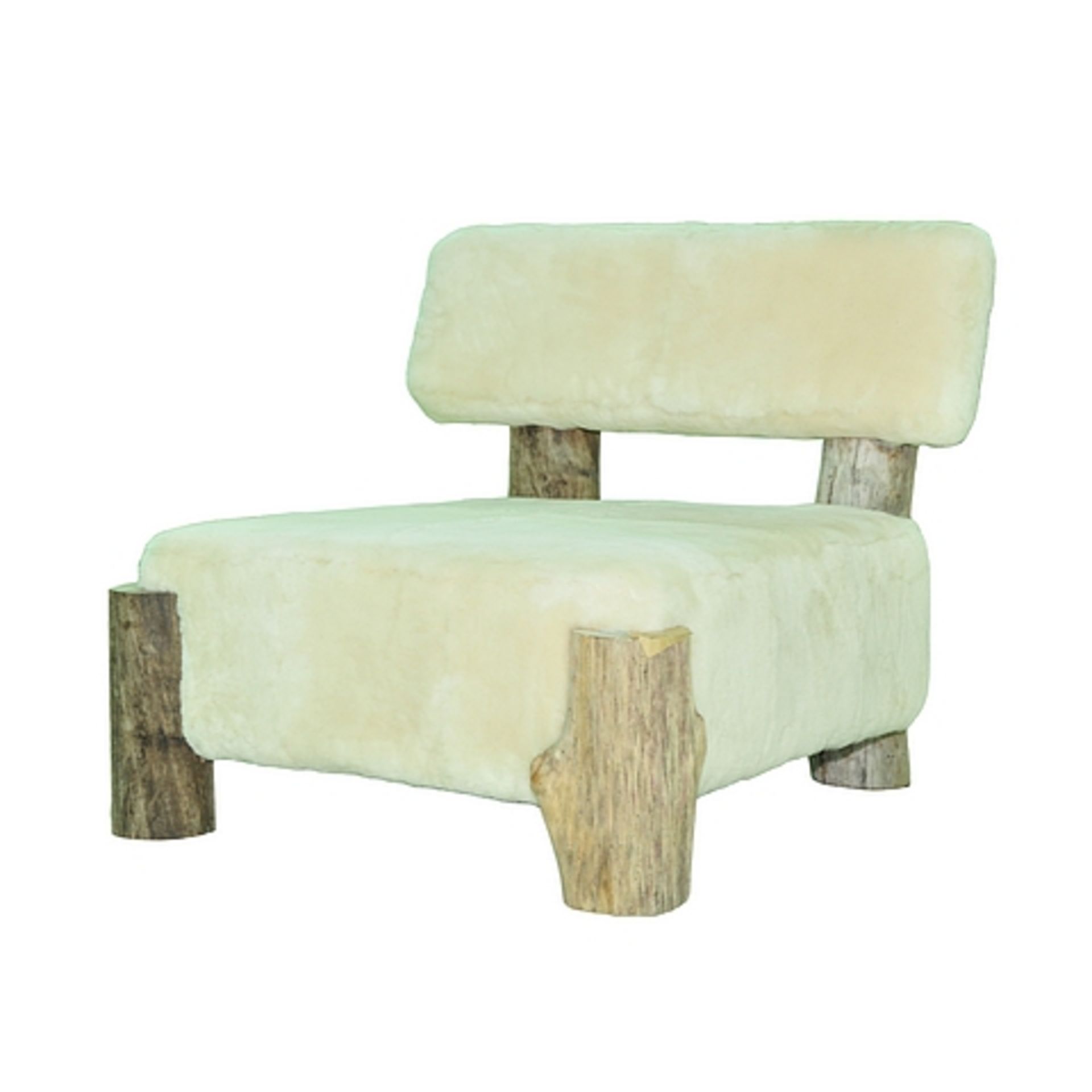 F079 Tsalagi Drift Wood Armchair Baa Baa Pure White 89x90x79cm RRP £ 2847