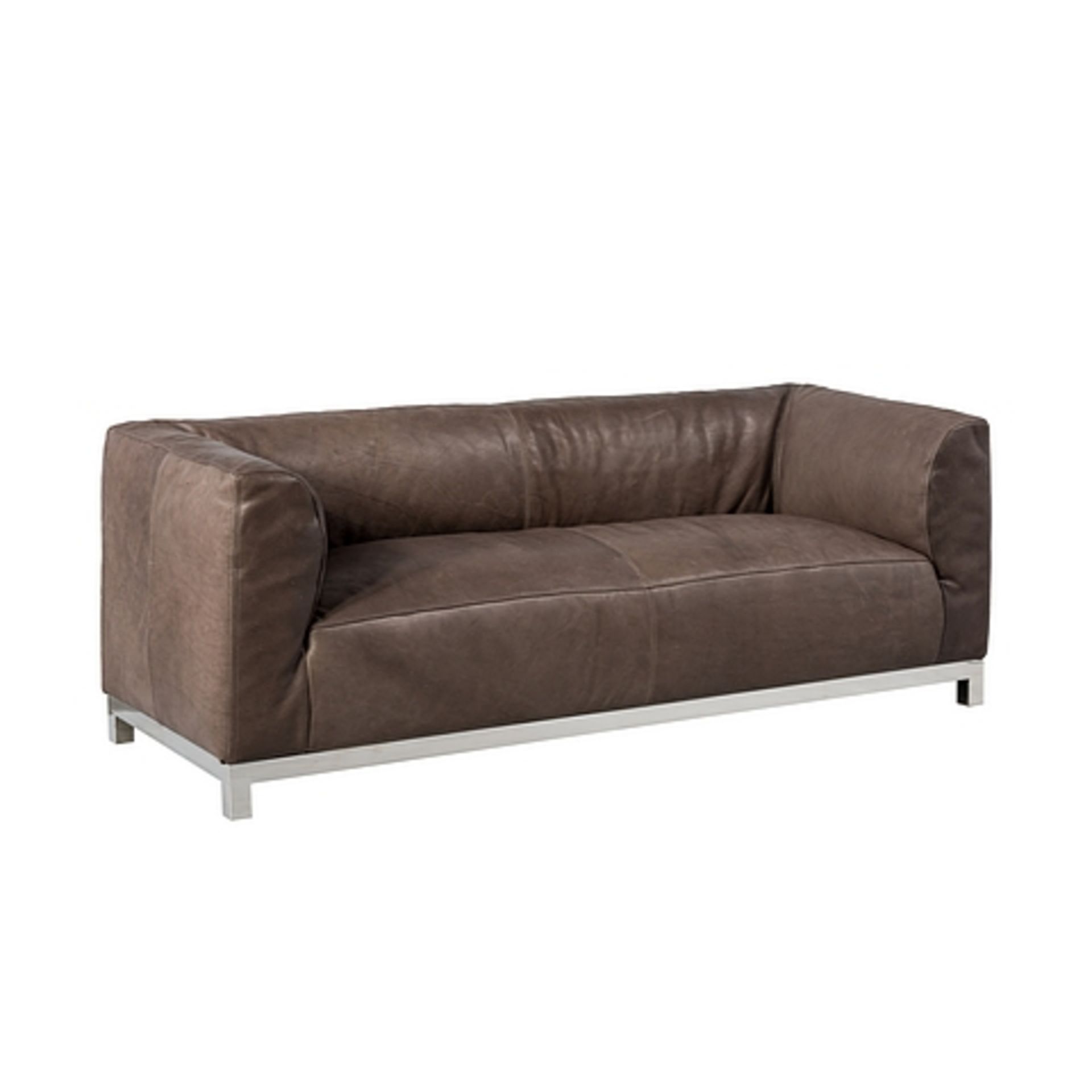 Zenith Medium Sofa 2 Seater Sioux Black And Shiny Steel 152x76.5x65cm RRP £ 3099