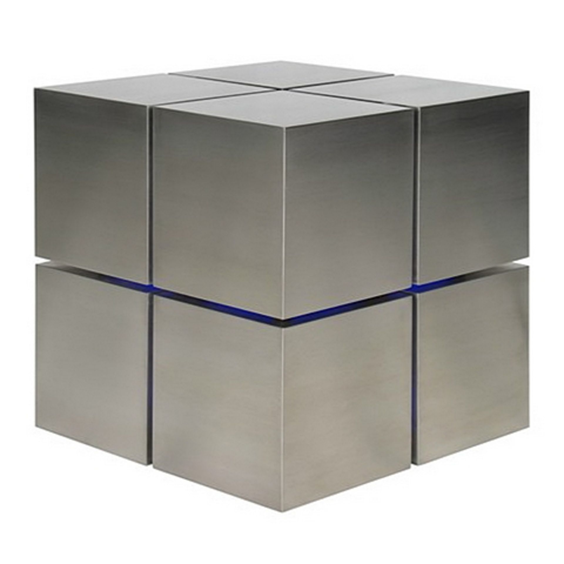 Enigma Cube Brushed Steel W/ White Led(Uk) 59x59x59cm RRP £ 2385