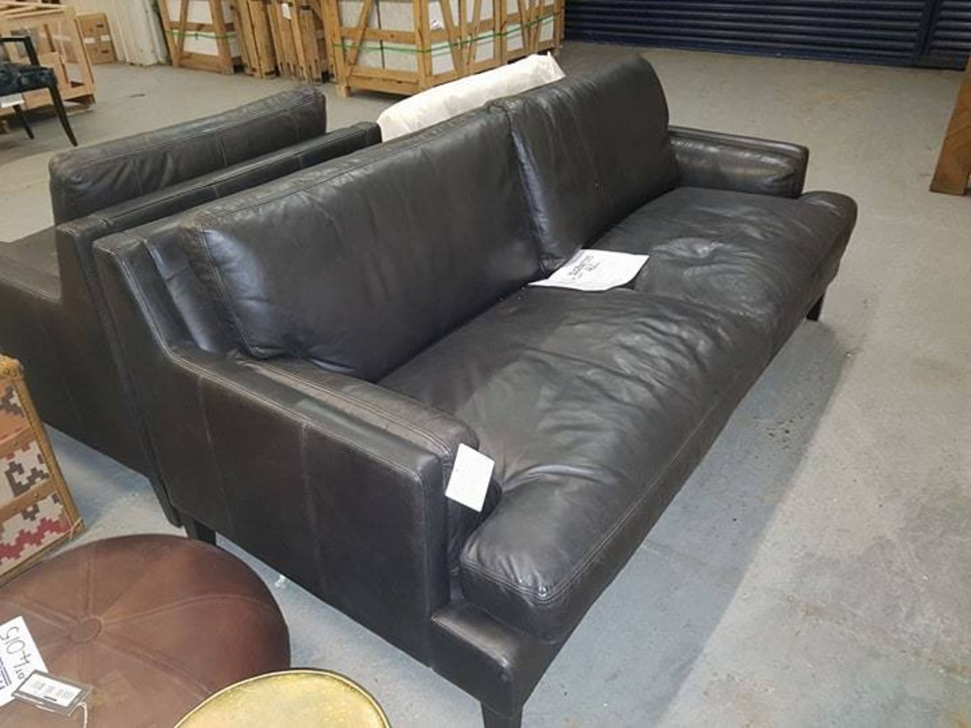 Canson Sofa 3 Seater Maracana Black 206x98.5x85cm RRP £ 3240