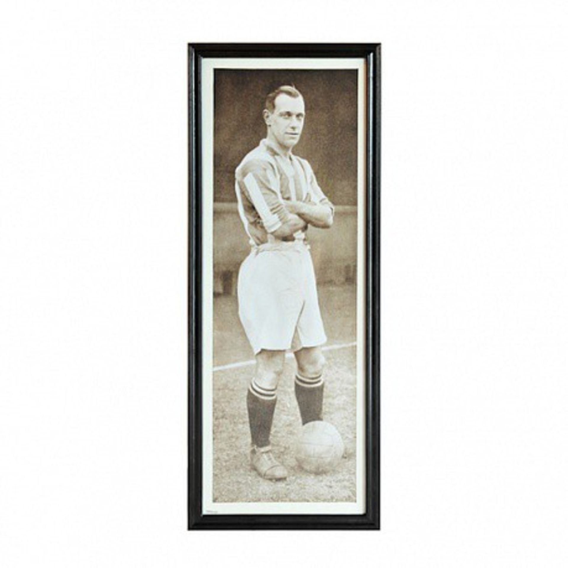 Sporting Footballer Left Art - Artwork (64x161) Black Wood