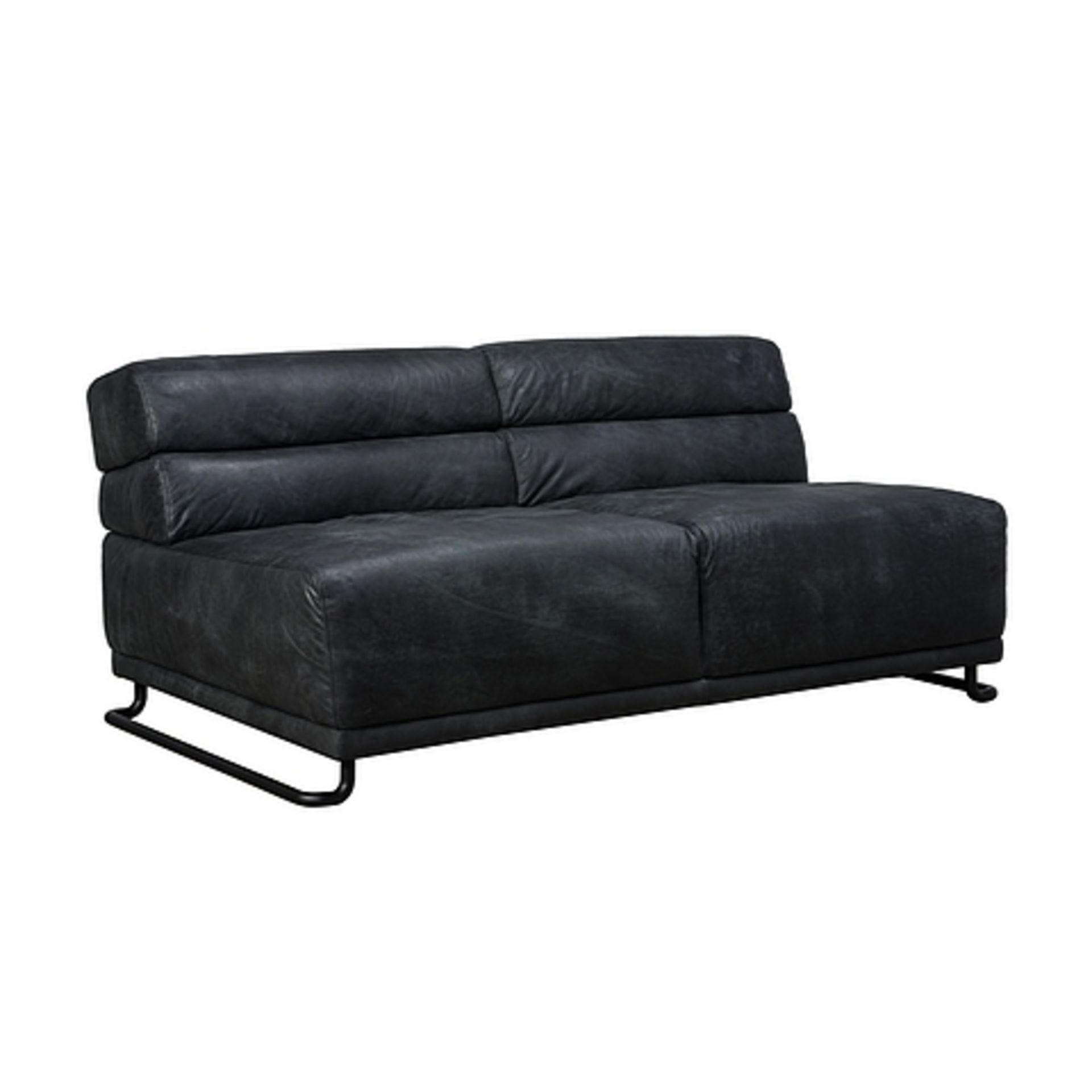 Jaba Sofa 2 Seater Plonge Slate & Matt Black 160.5x96.5x71cm RRP £ 3240