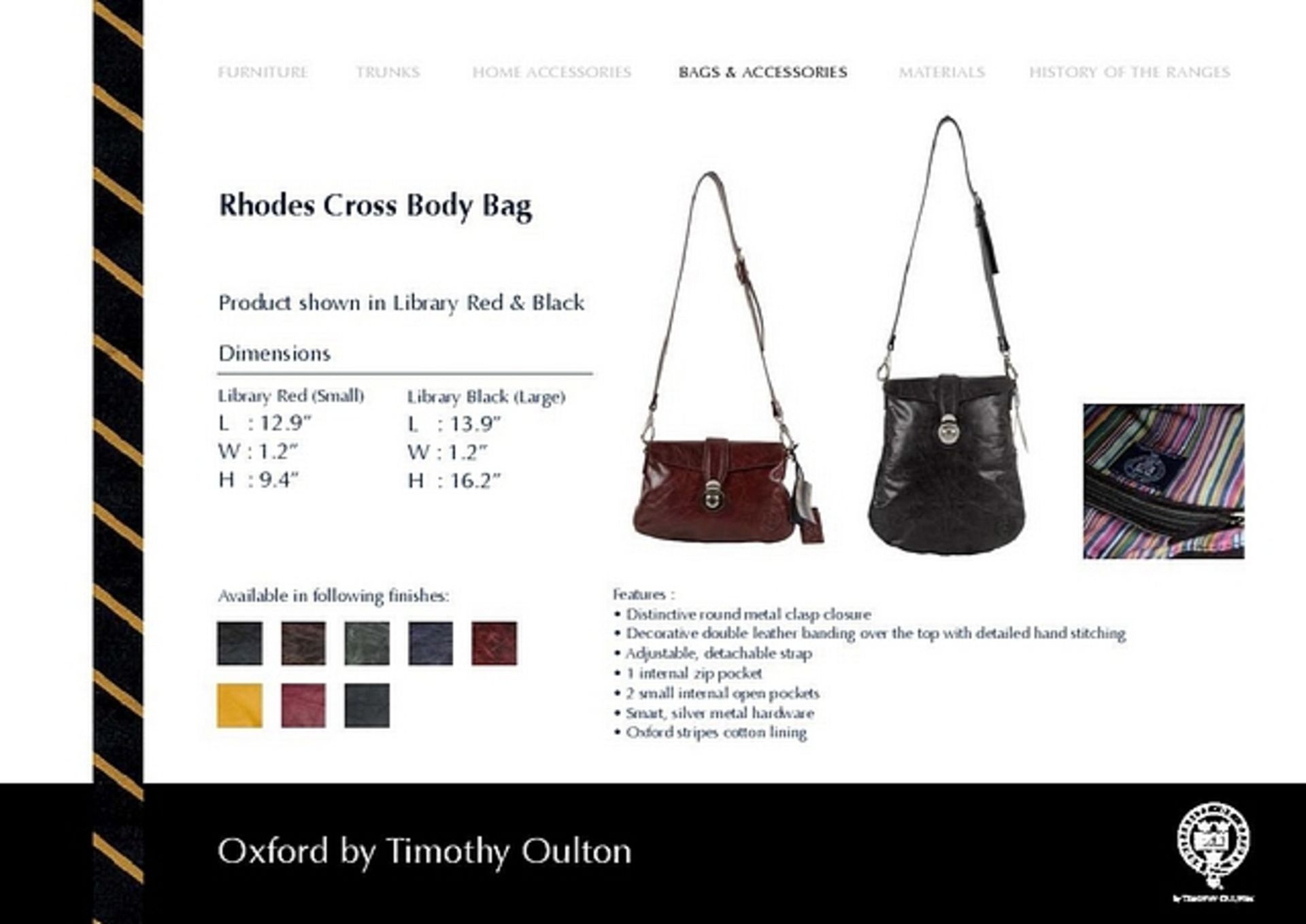 Rhodes Cross Body Bag Library Brown (X1)