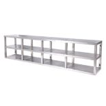 Kitchen Open Shelves Large Brushed Steel 240x40x60cm RRP £ 3375