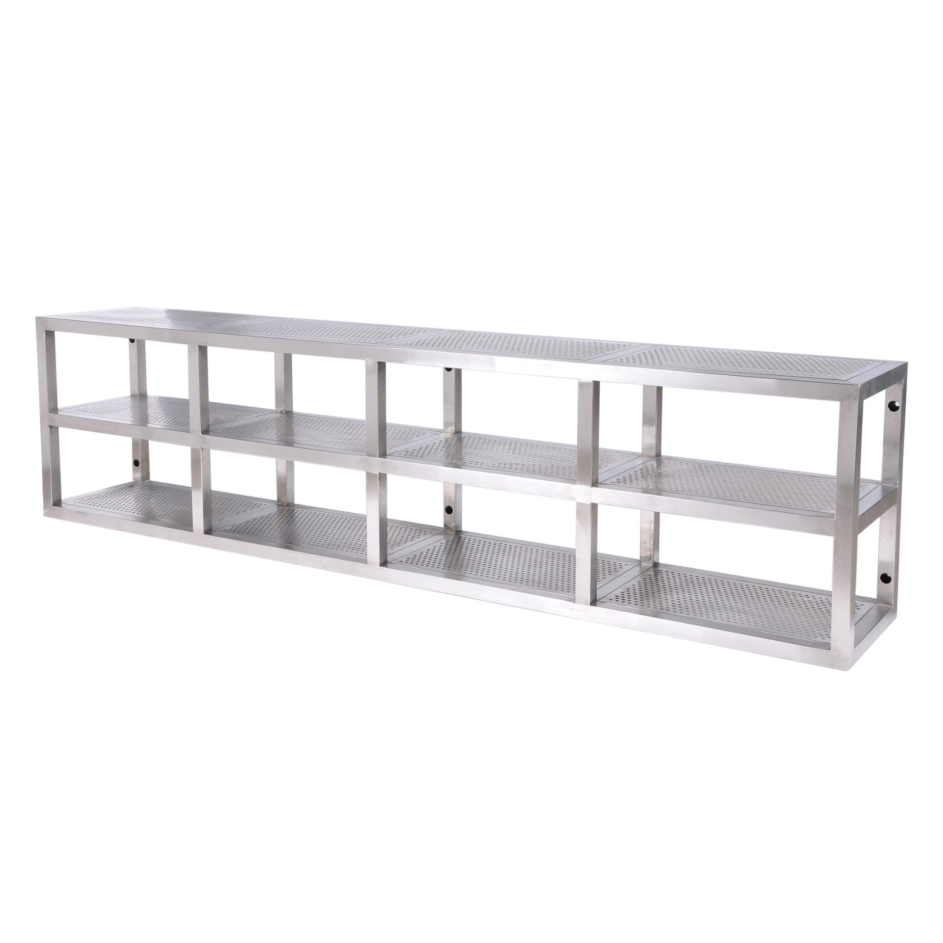 Kitchen Open Shelves Large Brushed Steel 240x40x60cm RRP £ 3375