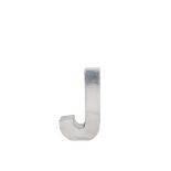 Letter J Medium Aero handcrafted in a slightly distressed aluminium finish