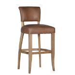 Mimi Barstool Ride.Nut & Weathered Oak 48x54x108cm RRP £ 699