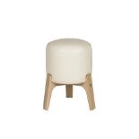 F296 Drum Stool New Stitching (M) Cheyen & Bn.Natural Oak 36x36x47cm RRP £ 540