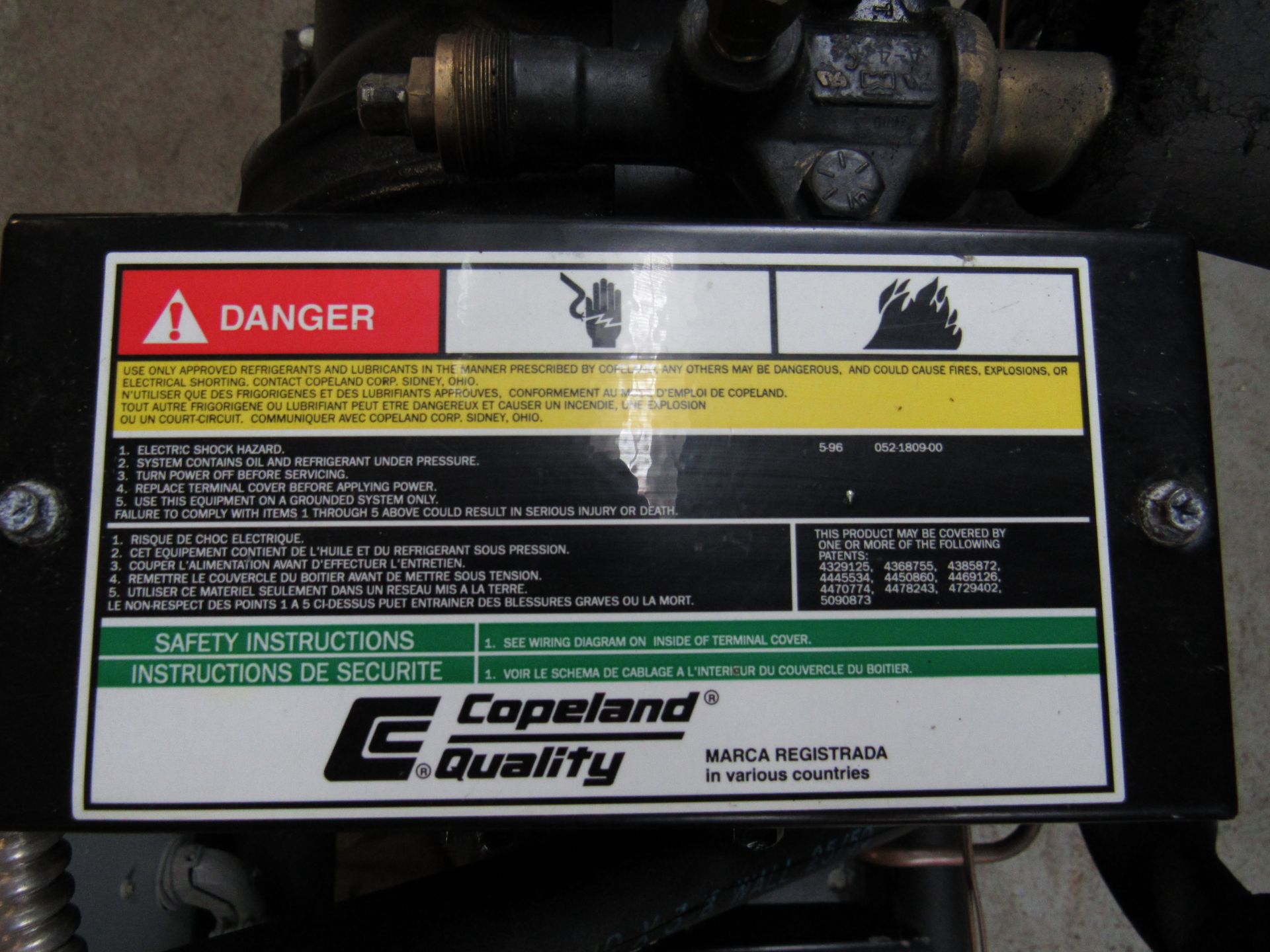 COPELAND COMPRESSOR ERC1-0200-TAC-100 W/ BOHN EVAPORATOR - Image 2 of 8