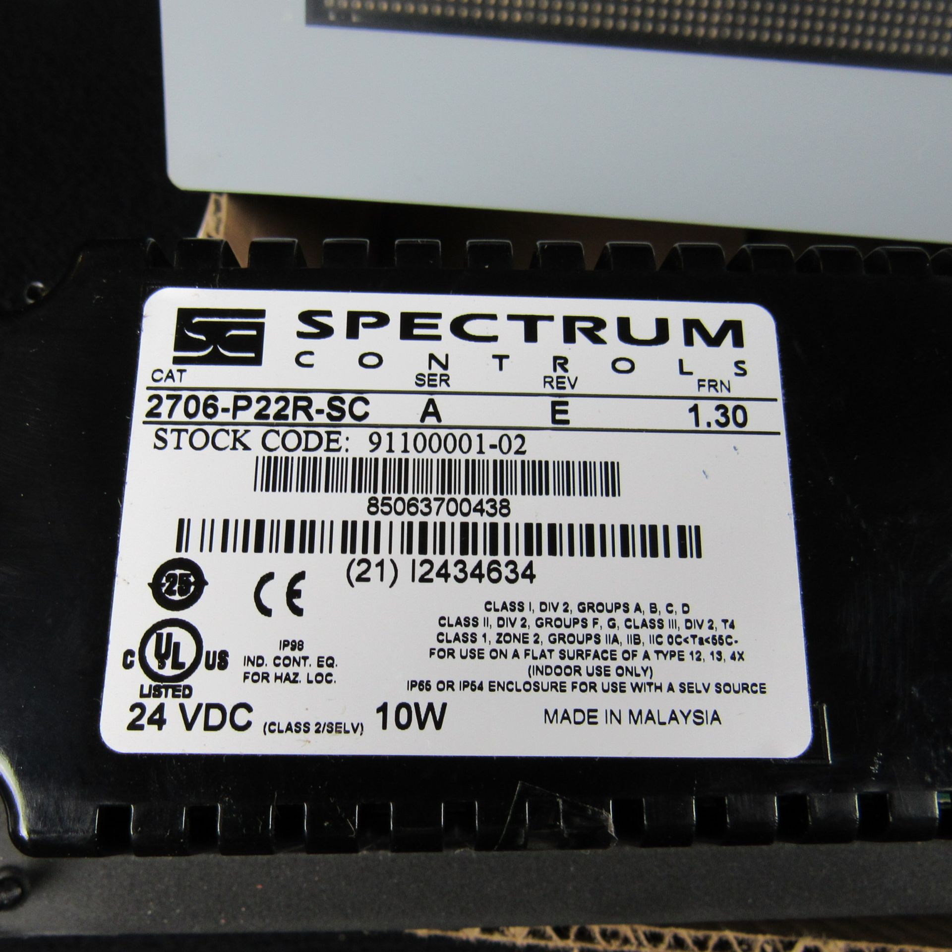 LOT OF 2 SPECTRUM 2706-P22R-SC - Image 3 of 3