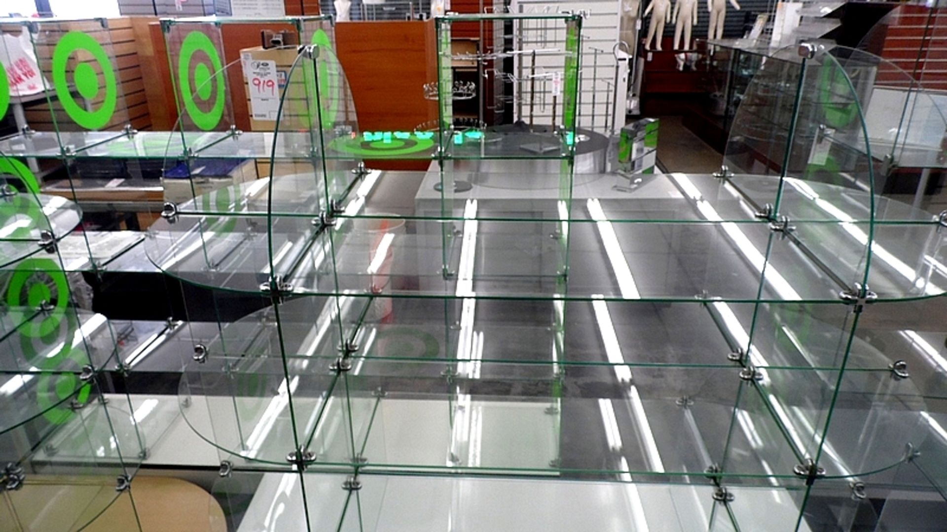 LARGE GLASS CONNECTOR DISPLAY w/ BASE