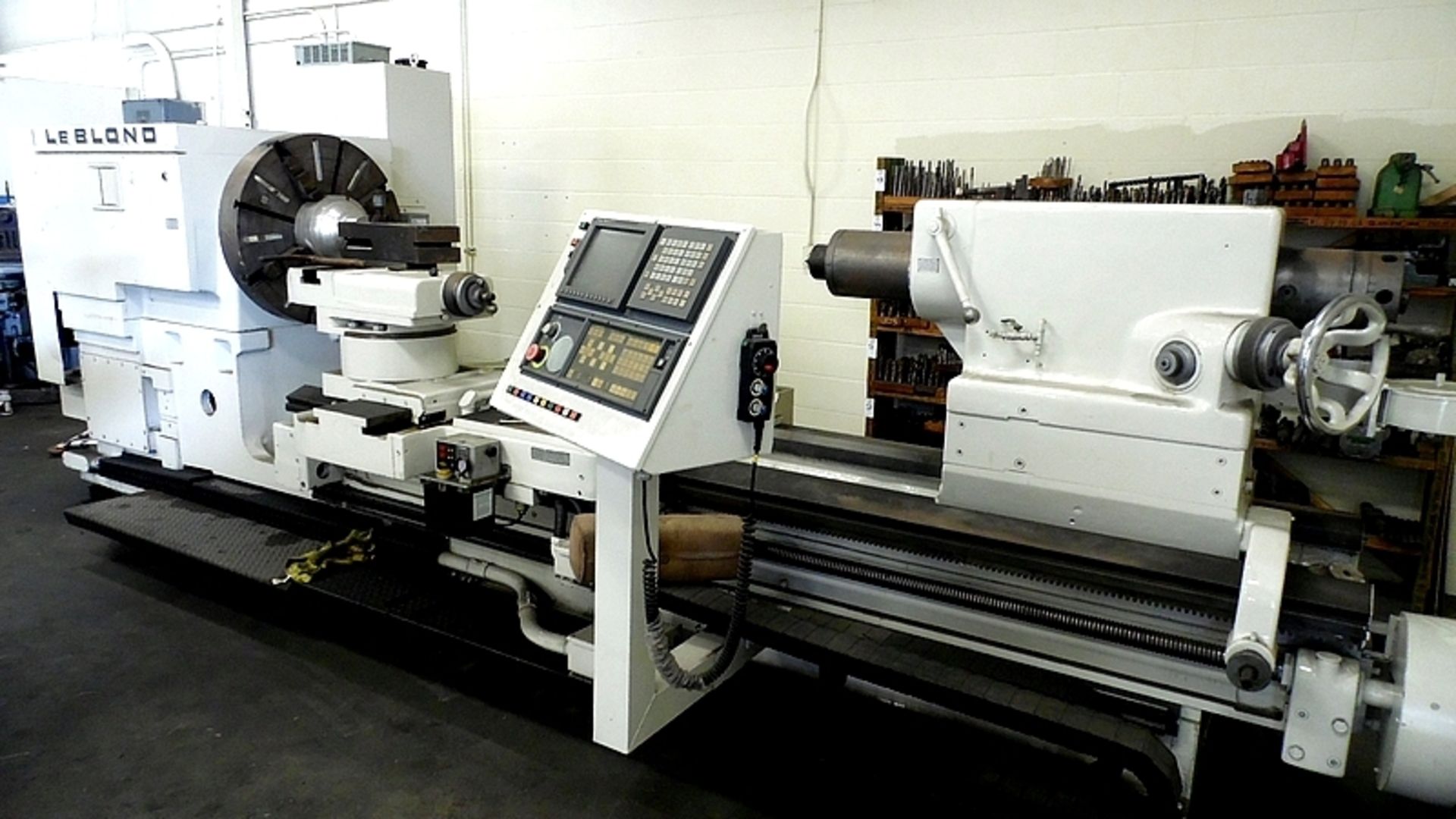 LE BOND ENGINE LATHE SLIDING GAP BED 50" SWING w/ FANUC CONTROL 84" BET CENTERS - Image 2 of 4