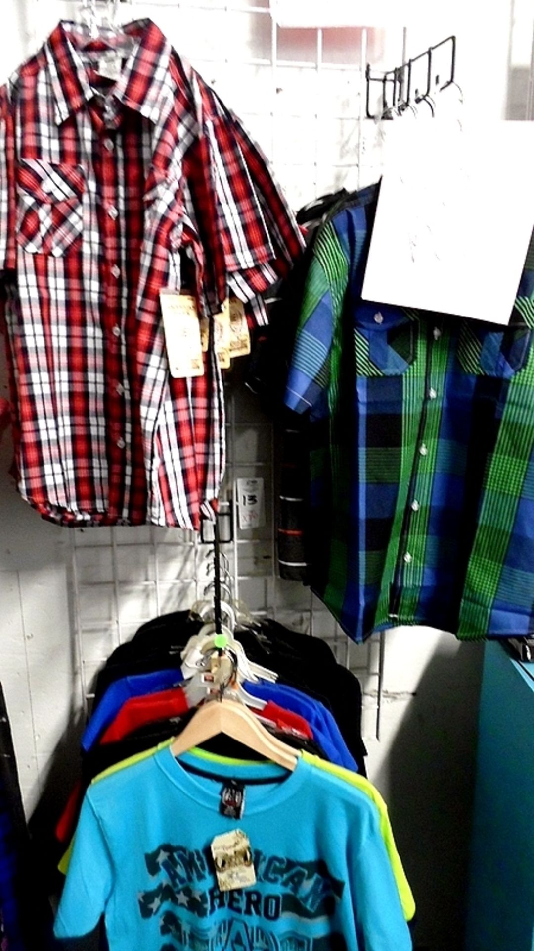 ASSORTED BOYS CLOTHING w/ RACK