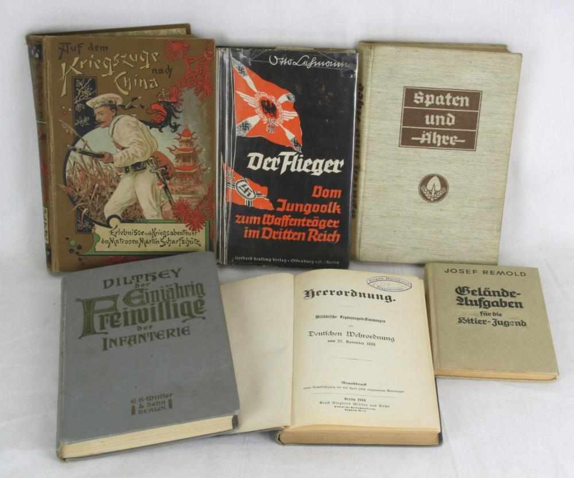 Konvolut Militärliteratur III. Reich Dilthey Infanterie, Der Flieger, Spaten und Ähre,