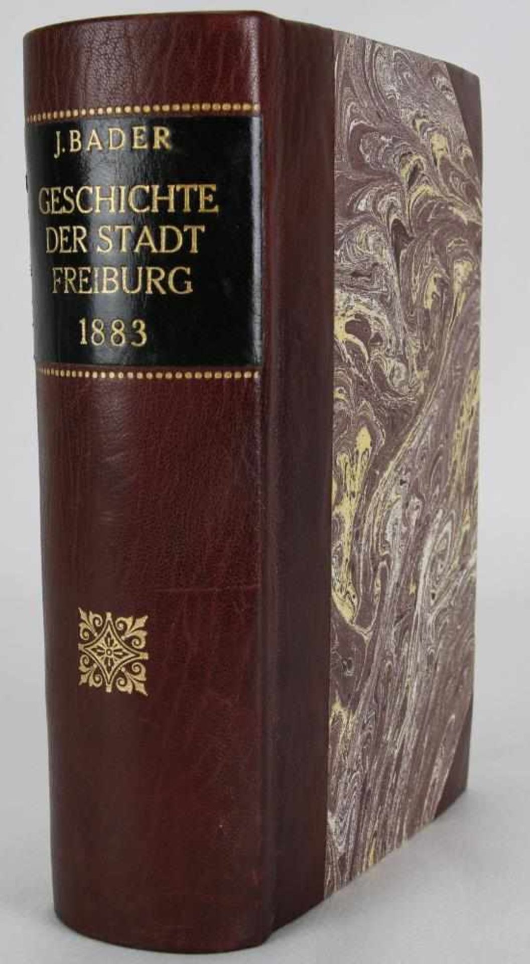 Dr. Joseph Bader Geschichte der Stadt Freiburg im Breisgau. Zwei Bände in einem. Halbledereinband