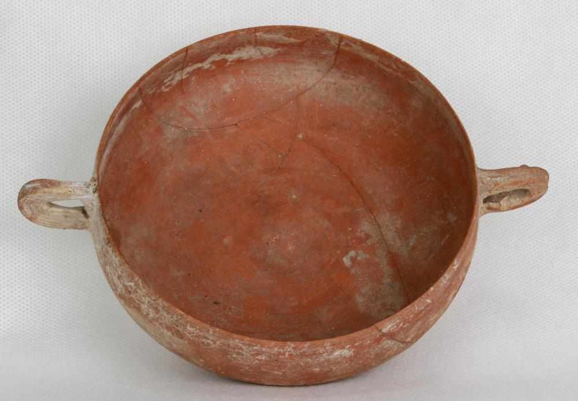 Nabatäische Keramikschale Petra 1. Jahrhundert v. Chr. Flachgemuldeter Fond mit zwei profilierten - Image 4 of 4