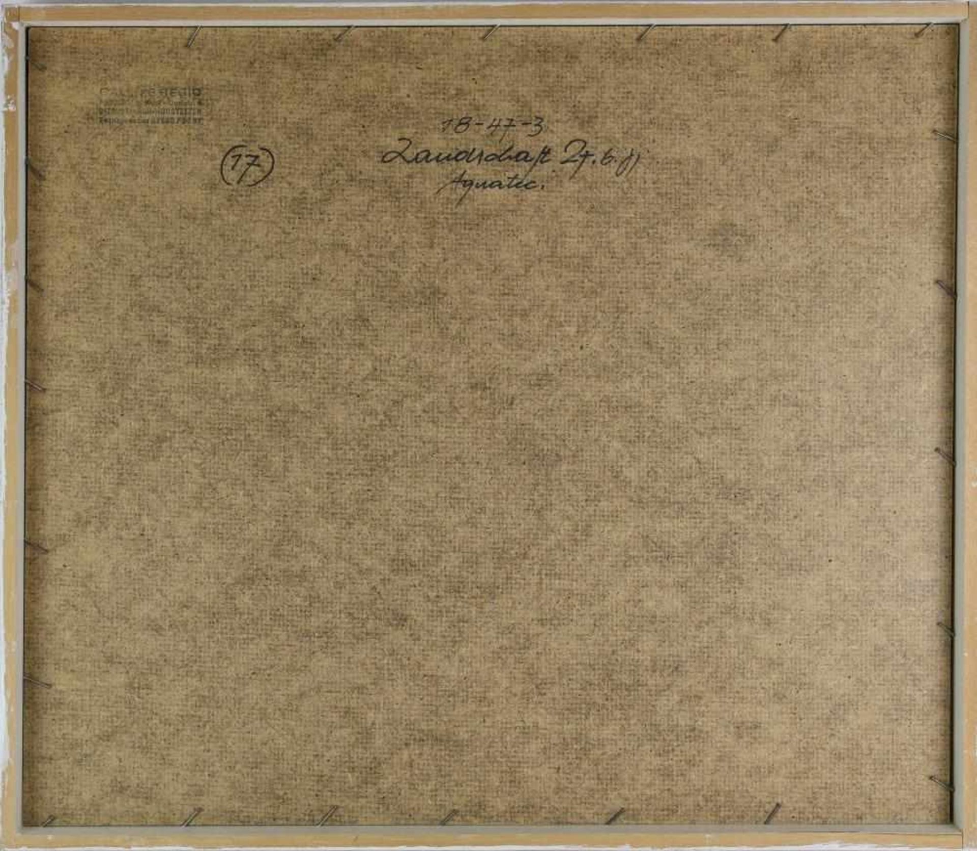 Karl Ludwig Mordstein 1937 Füssen – 2006 Wilzhofen Landschaft. Aquatec auf Papier, auf Platte - Bild 3 aus 3