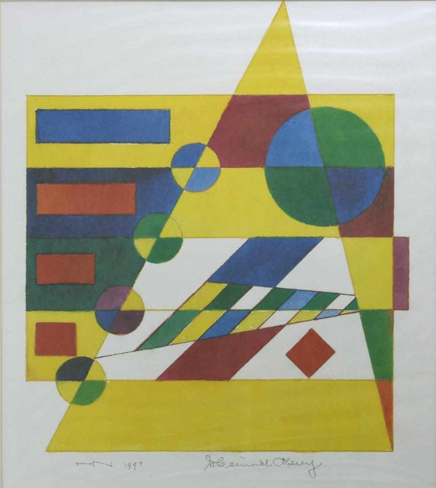 Heinrich Neuy 1911 – 2003 Zwei Kalenderblätter. Geometrische Kompositionen. - Bild 2 aus 4