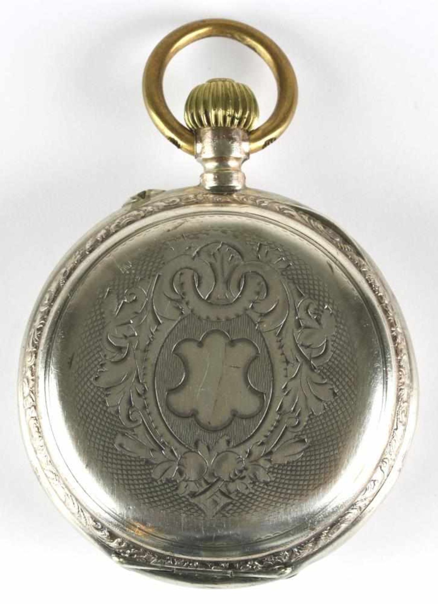 Taschenuhr. Um 1900. Kronaufzugwerk mit Ankergang und Zylinderhemmung, Minutenverstellung mittels - Bild 2 aus 2