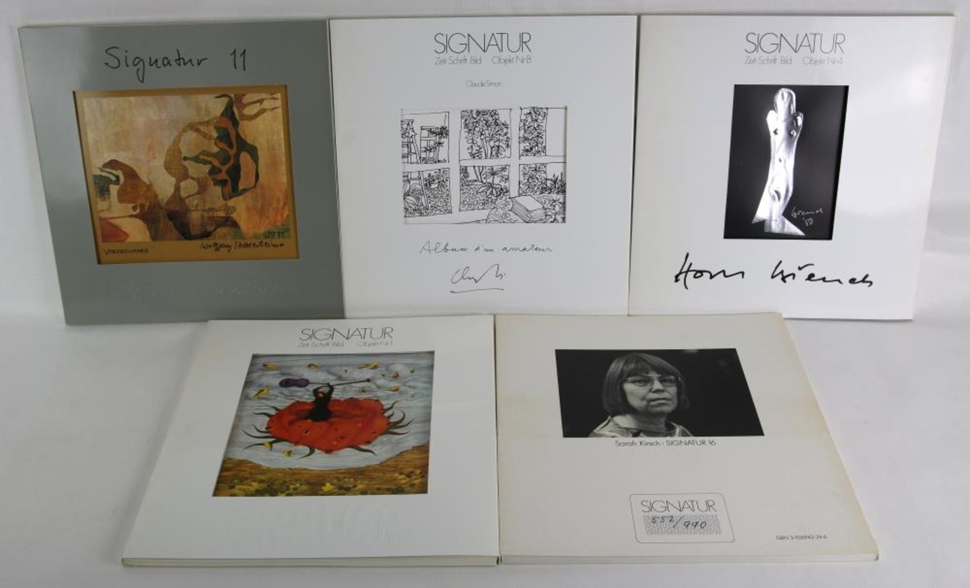 Konvolut von 5 x Signatur. Zeit, Schrift, Bild Objekt Nummern 1, 4, 8, 11, 16. Arik Brauer, Horst