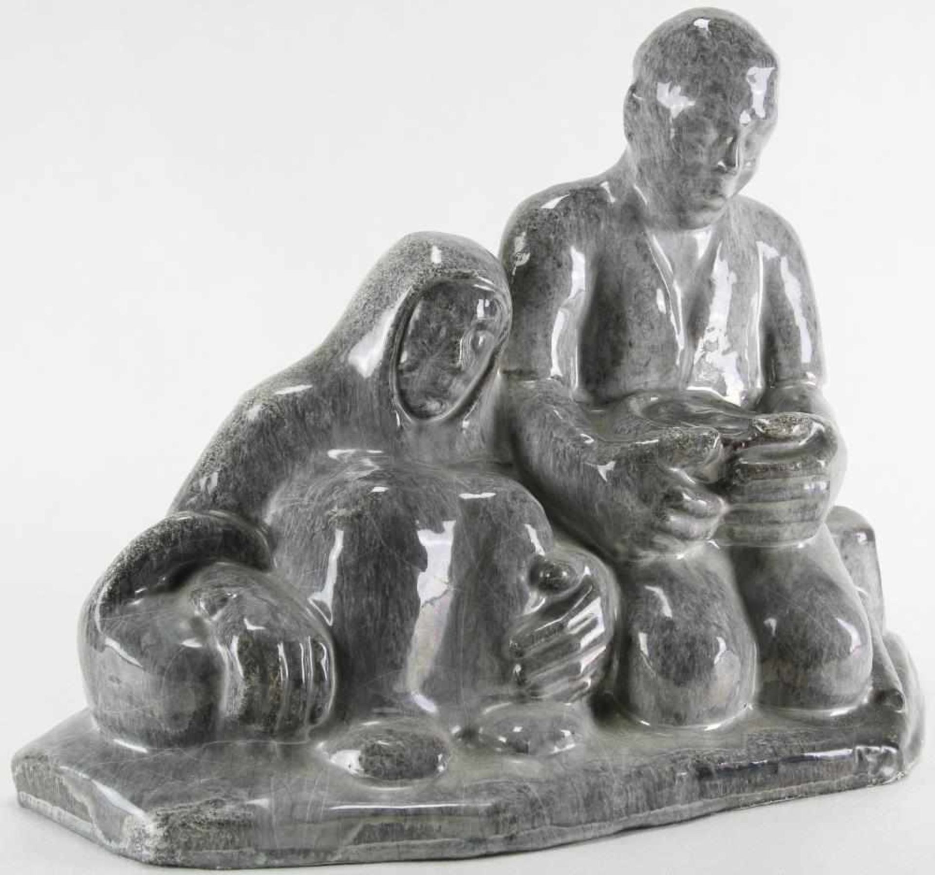 Art Deco Künstler. Deutsch um 1920 in der Art von Ernst Barlach. Bettler und Bettlerin am