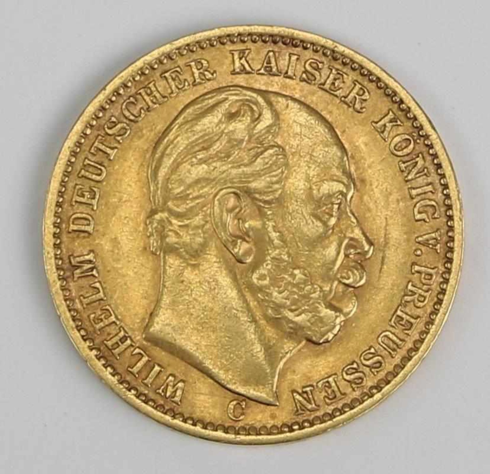 Goldmünze Deutsches Reich. 20 Mark. Wilhelm deutscher Kaiser und König von Preussen 1873.