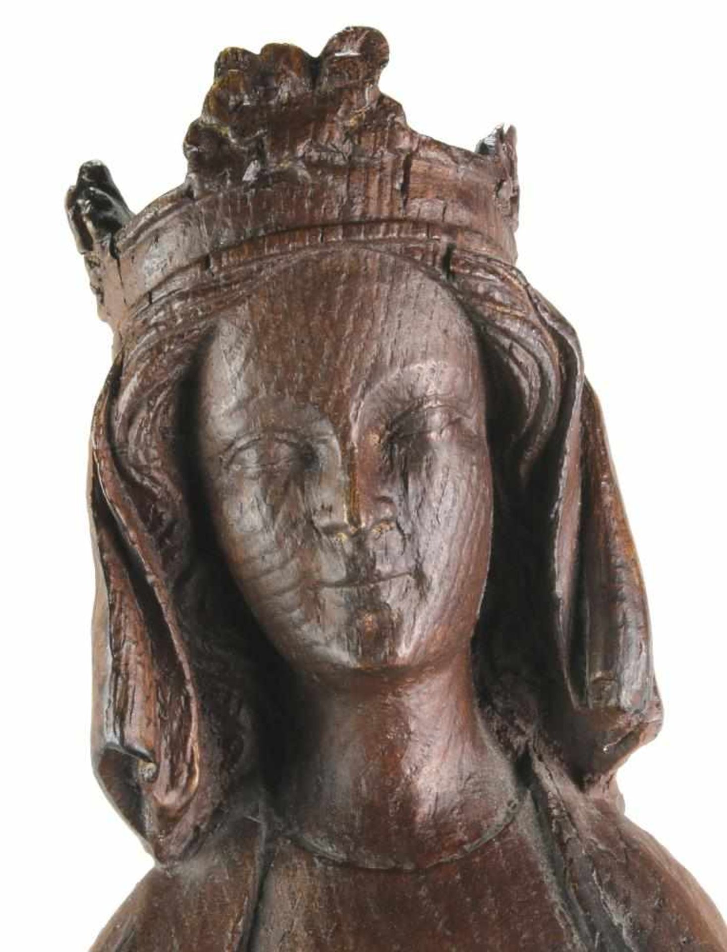 Maria mit Kind. Große Statuette nach dem Original im Musée Vivene in Compiegne. Ars mundi - - Bild 3 aus 5