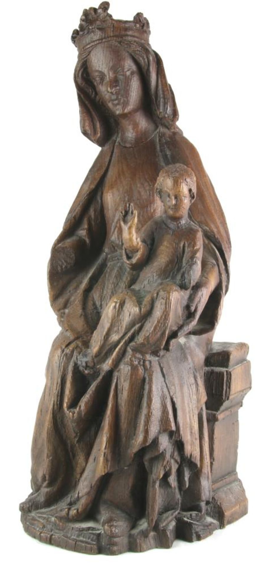 Maria mit Kind. Große Statuette nach dem Original im Musée Vivene in Compiegne. Ars mundi -