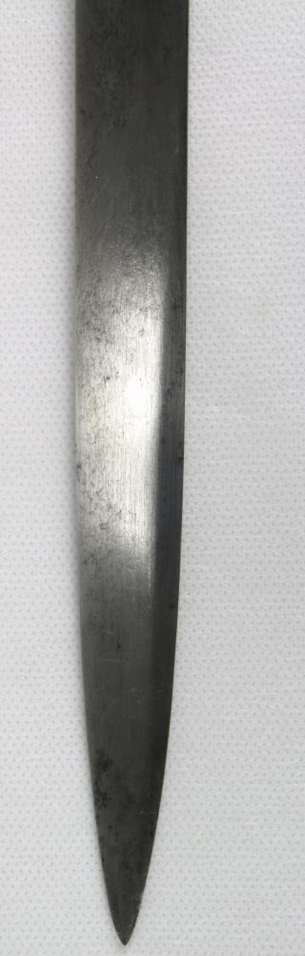 Ausgehbajonett. Für Kadetten um 1870/71. Mit Messing besetzte, geschwärzte Lederscheide und - Bild 5 aus 6
