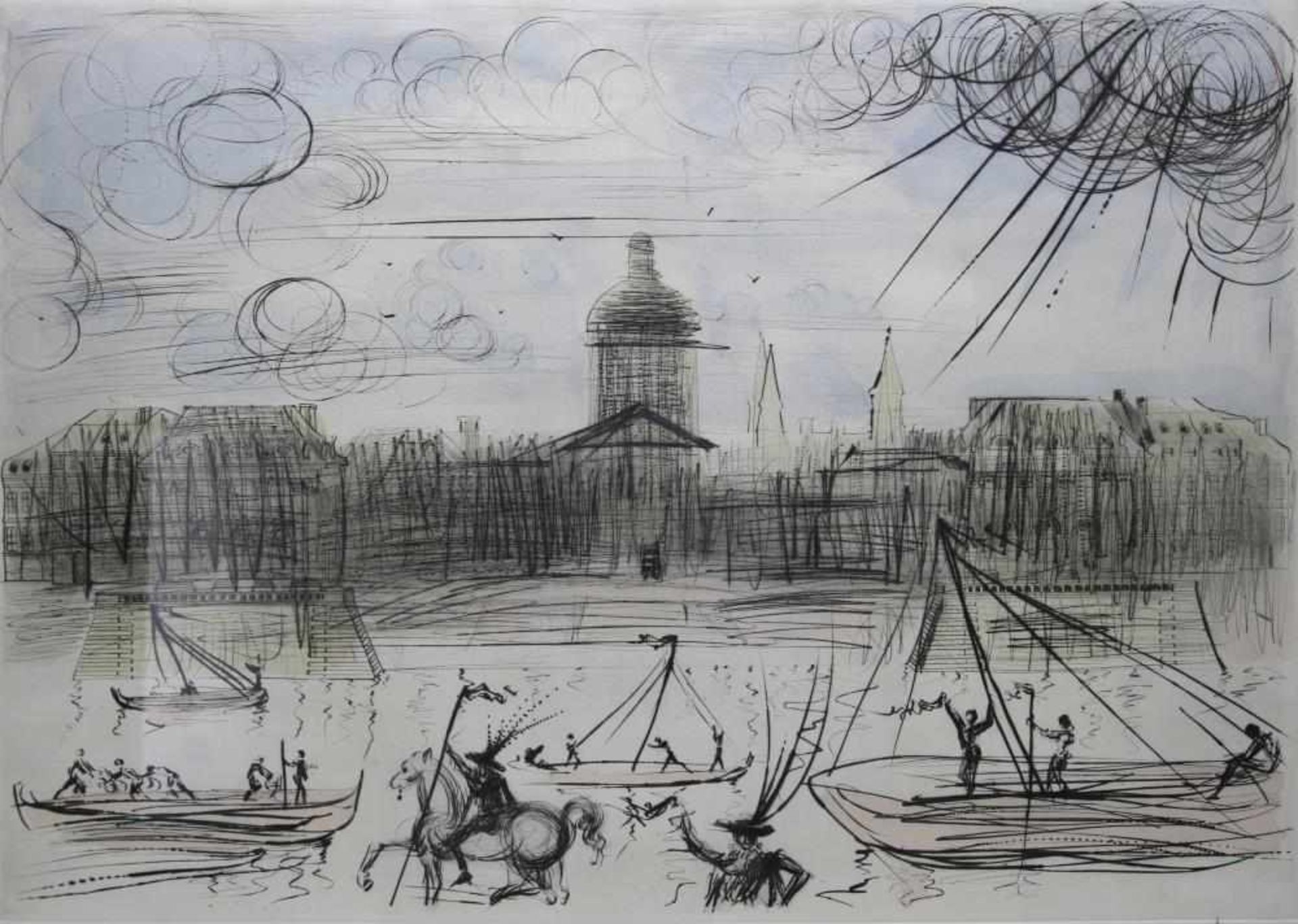 Dali, Salvador 1904-1989. Fra Venedig. Farblithographie auf Bütten. Unten rechts signiert, links - Bild 2 aus 3