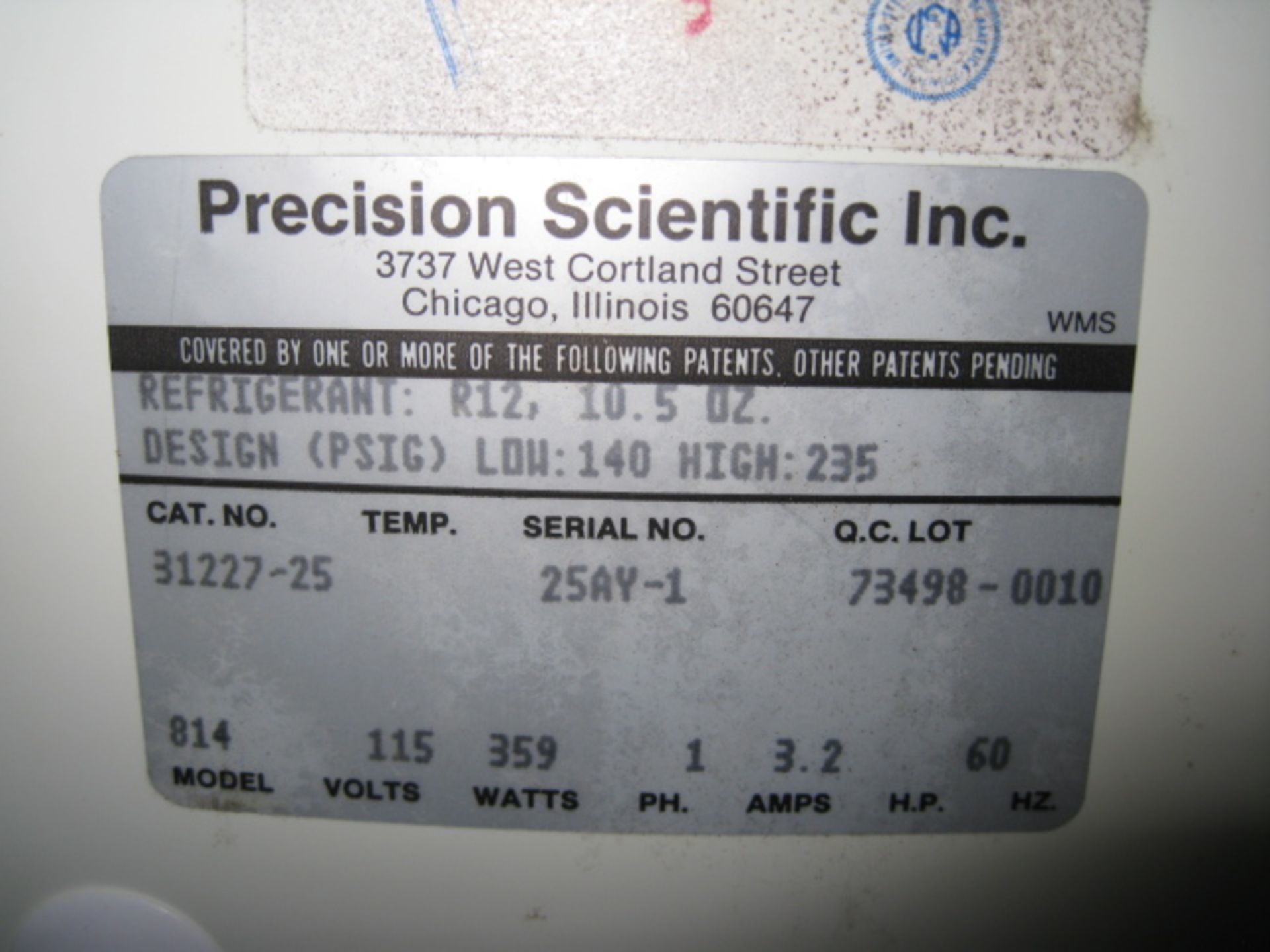 MODEL 814 PRECISION REFRIGERATOR - Image 4 of 4