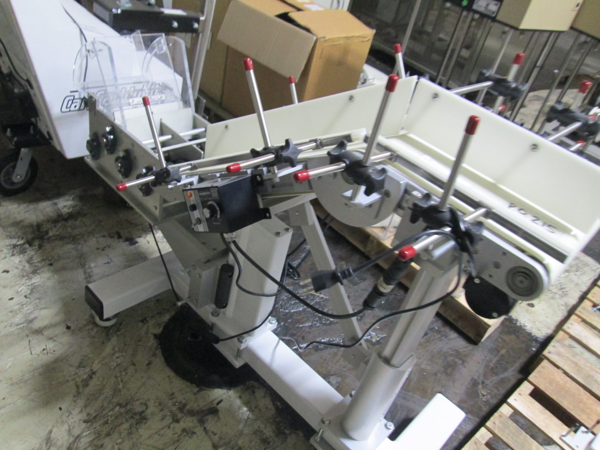 R.L. Craig Conveyor section, Decending conveyor 10" wide x 14" straight section feeds to a feeder. - Image 6 of 8