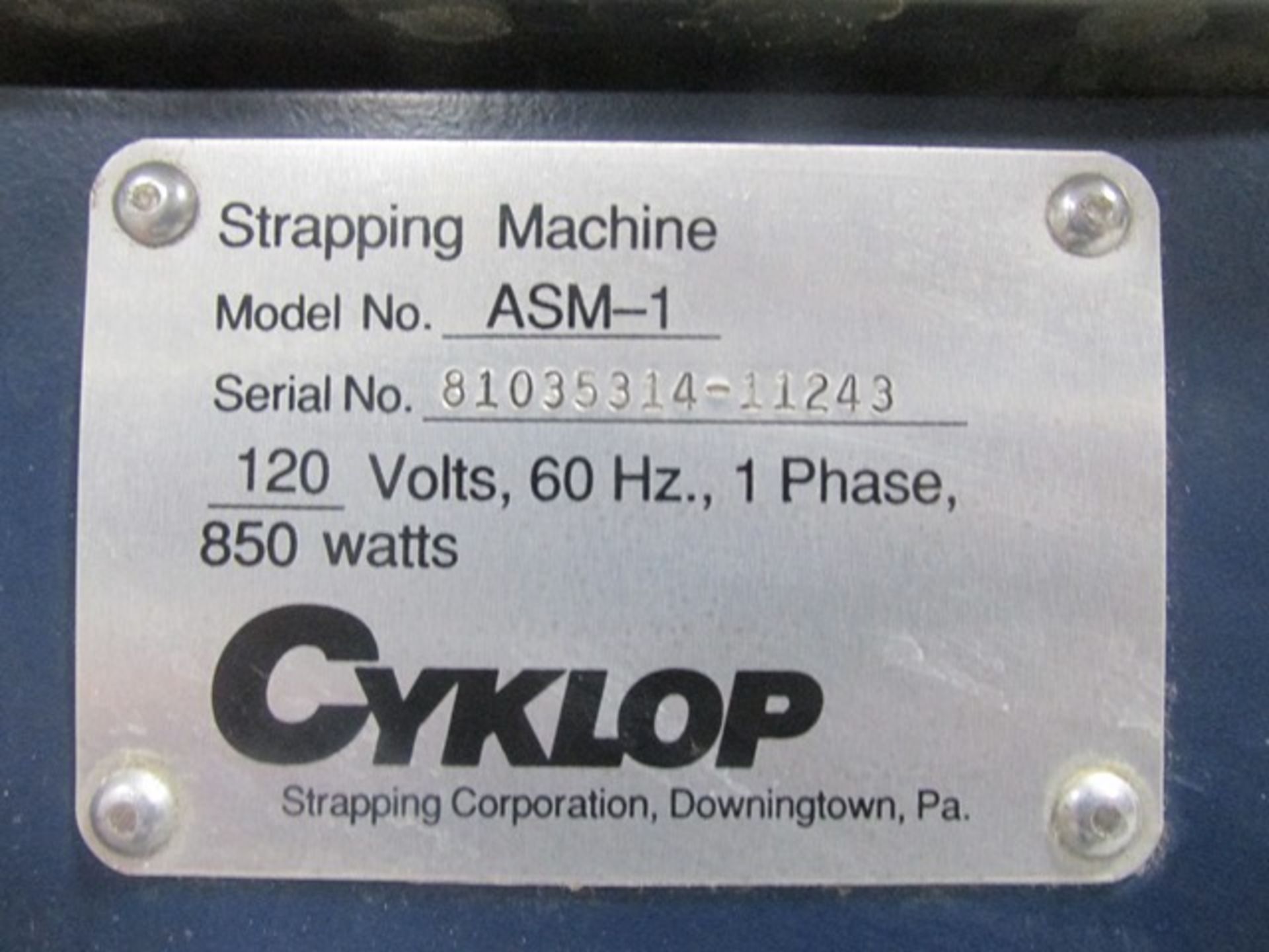 Cyklop Automatic Strapping Machine, Model ASM-1 - Image 6 of 6