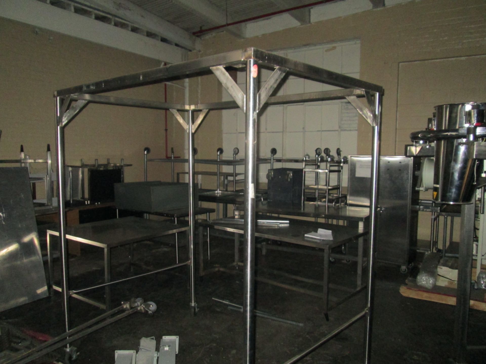 Mobile Containment unit, Stainless Steel construction moblie frames with curtains - Image 2 of 4