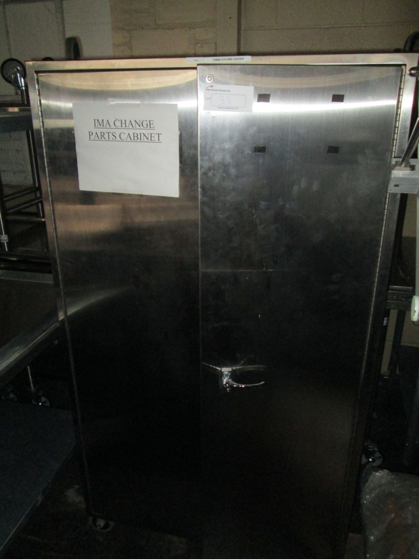 Stainless Steel Storage Cabinet with internal divisions, Mobile/Rollaway design - Image 3 of 4