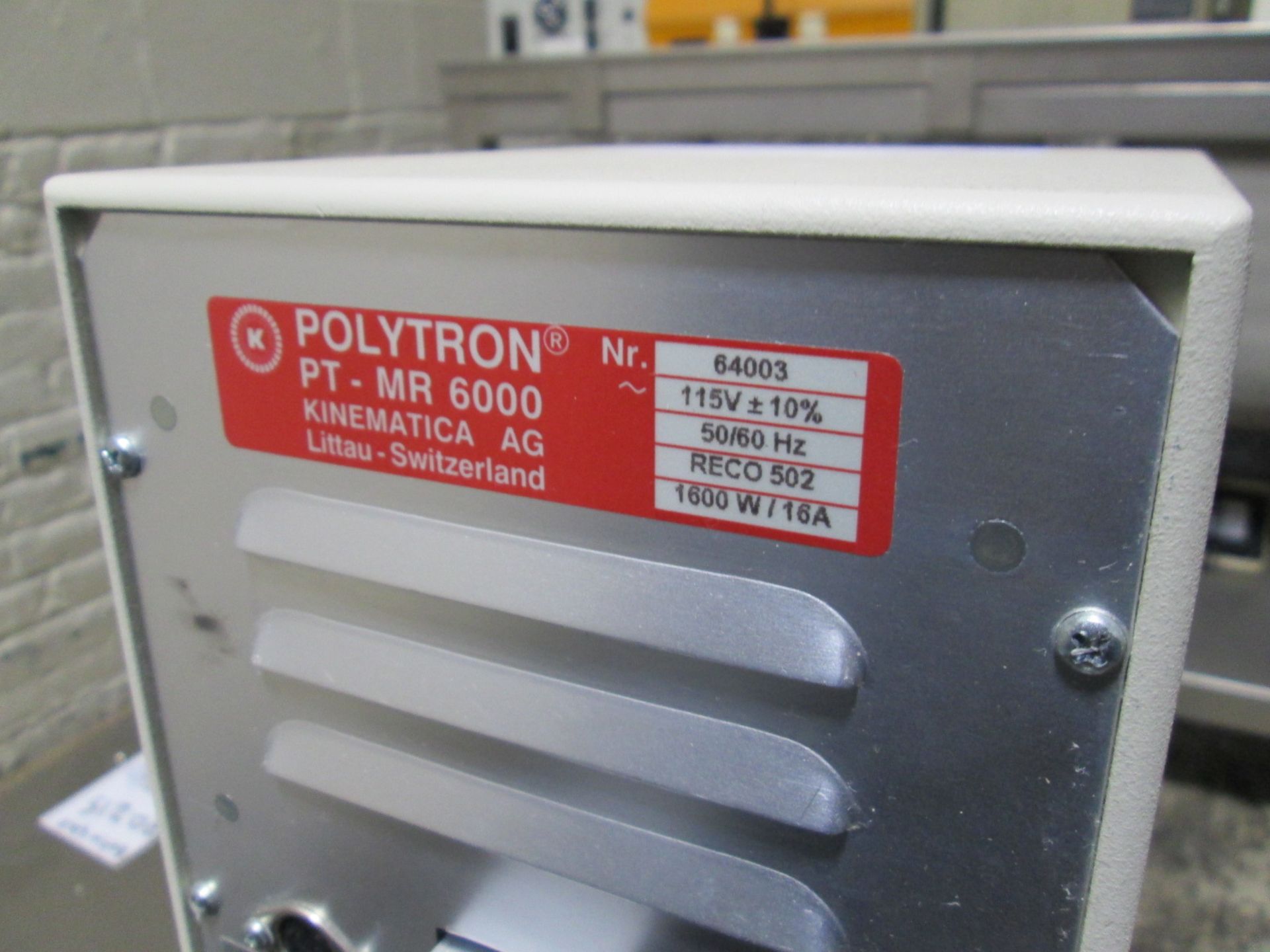 Polytron Kinematica Homogenizer Disperser AG PT 6000 NR 64003, 115v, PT MR6000 - Image 6 of 7